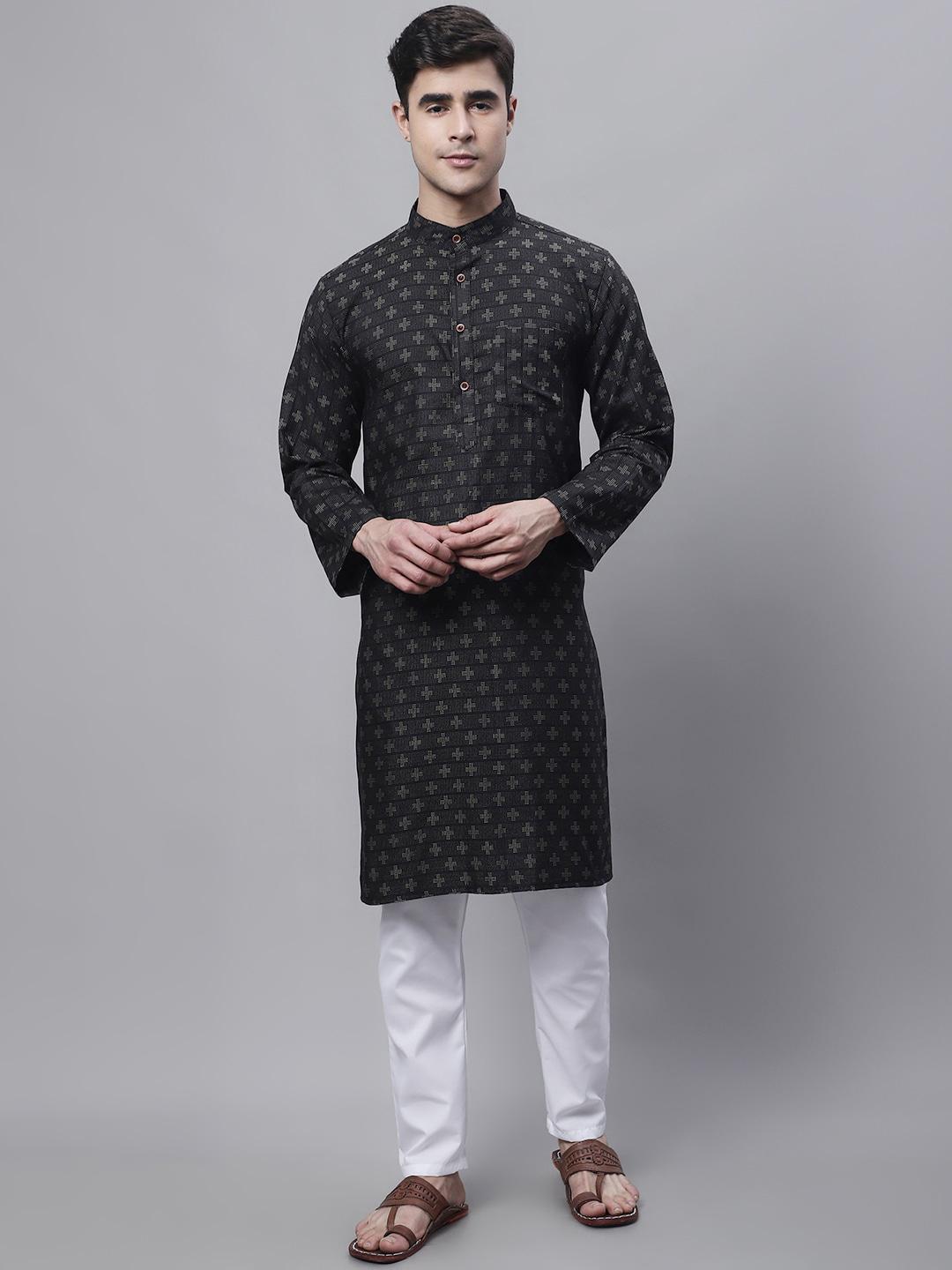 Enchanted Drapes Men's Pure Cotton Mandarin Collar Kurta - Image 1