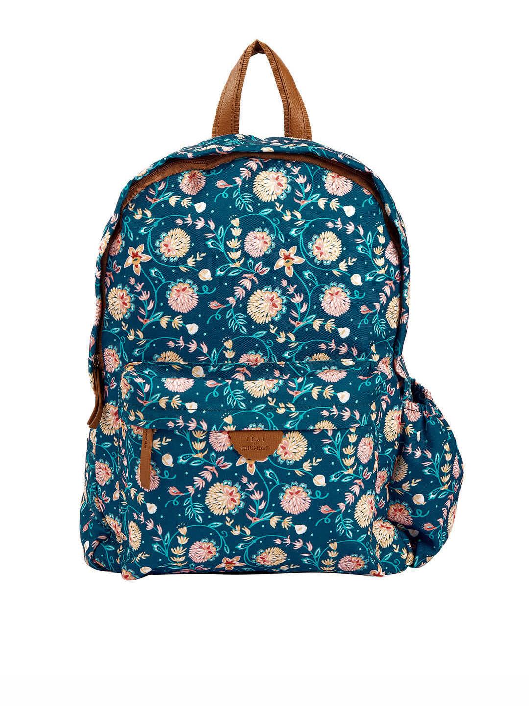 Buy TEAL BY CHUMBAK Women Printed Light Weight Medium Back Pack