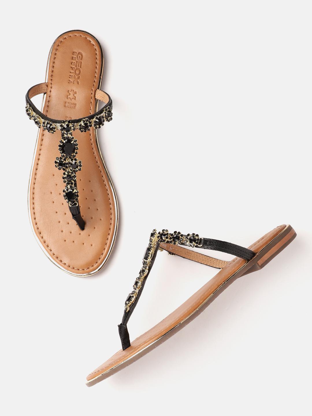 Buy Geox Women D Sozy Plus Leather Sandals Flats for Women