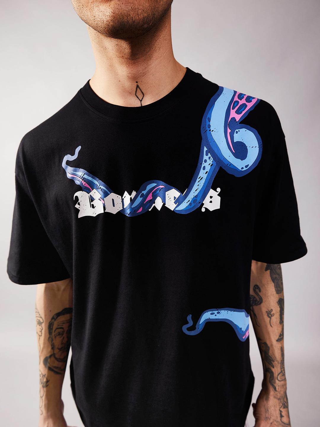 Buy Bonkers Corner Graphic Octopus Print Oversized T-shirt