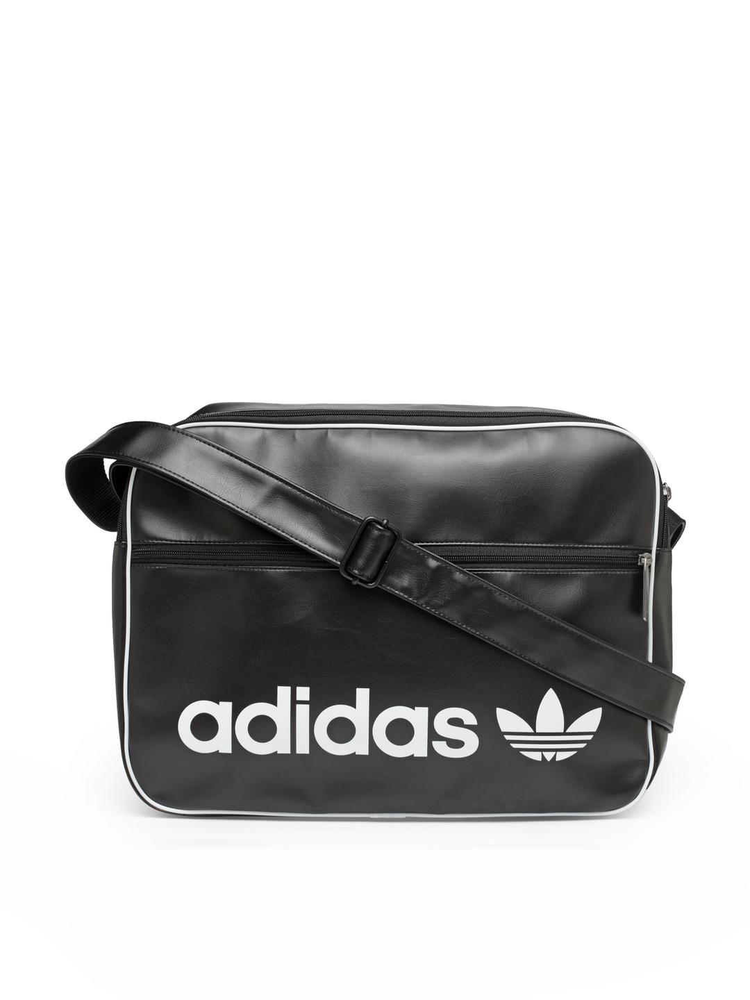 Buy ADIDAS Originals Unisex Black Airliner Vint Printed Messenger