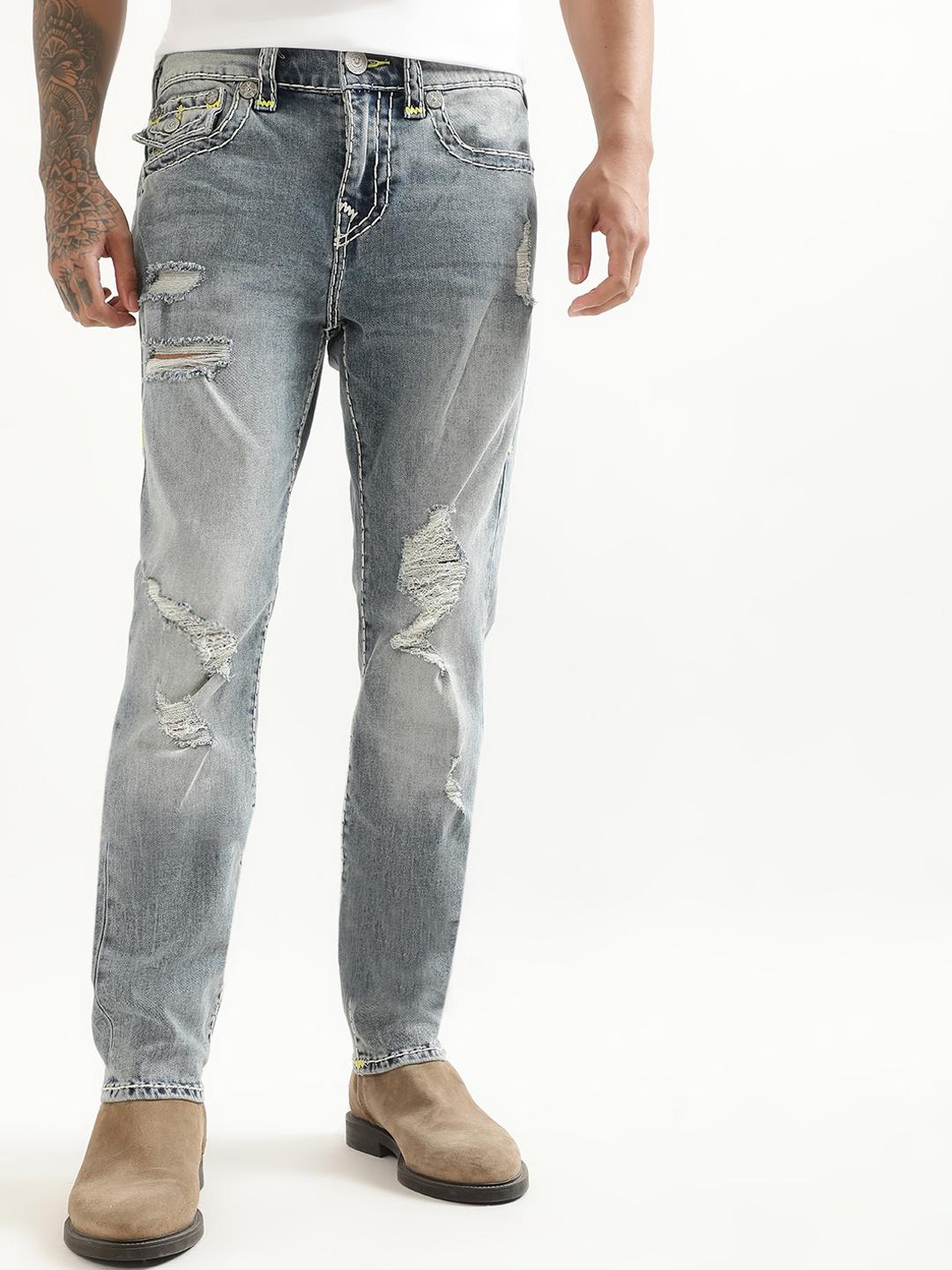 Buy True Religion Men Rocco Super T Skinny Fit Highly Distressed