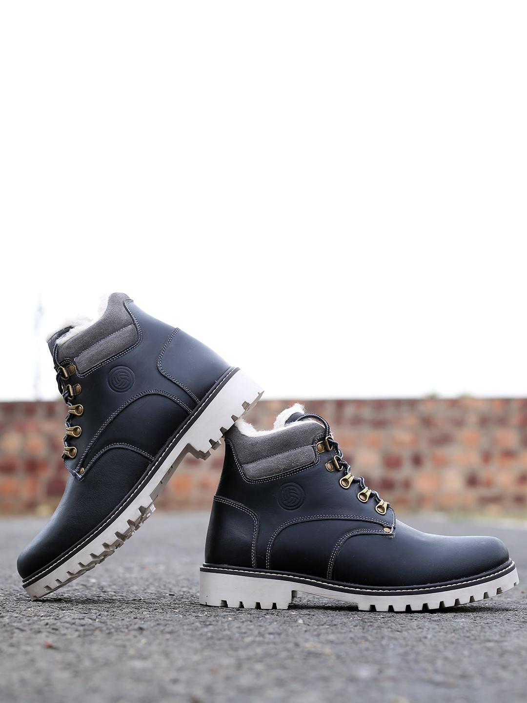 bacca bucci Men Leather Hiking Boots - Image 1