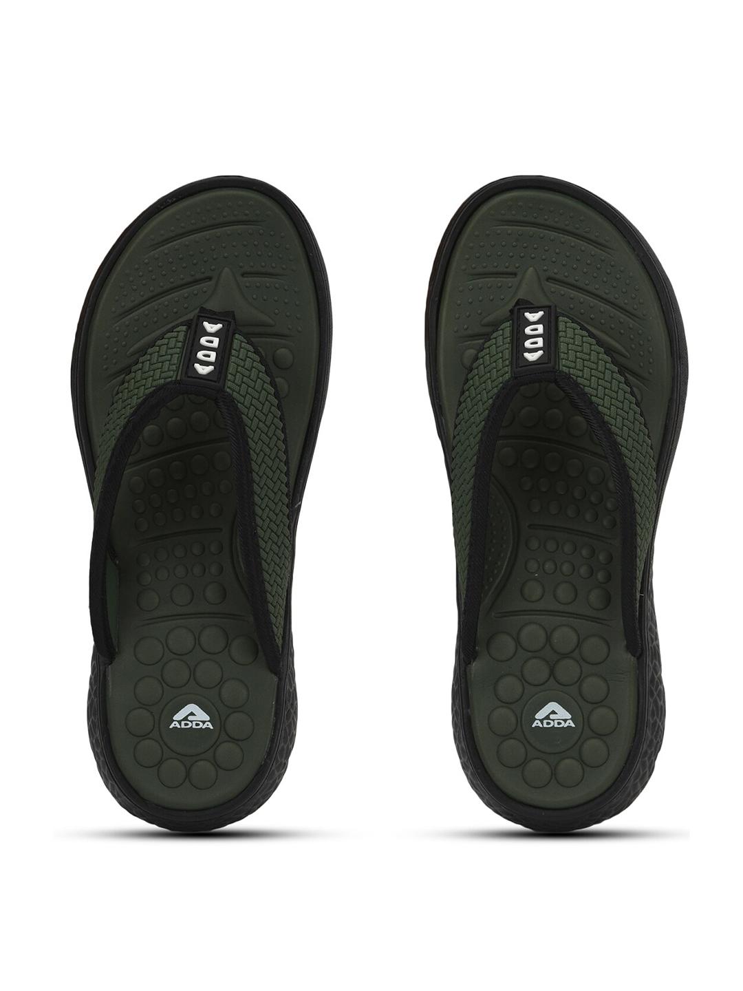 Adda Men T-Straps Rubber Thong Flip-Flops - Image 1