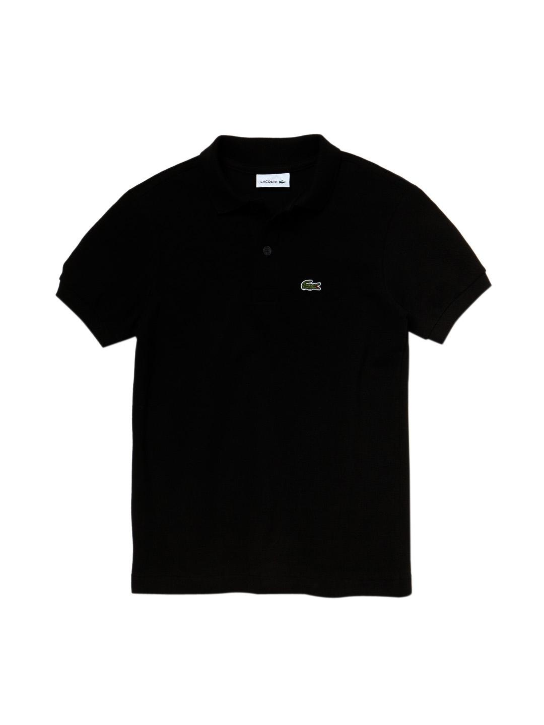 Buy Lacoste Boys Black Solid Polo Collar T-shirt Tshirts for