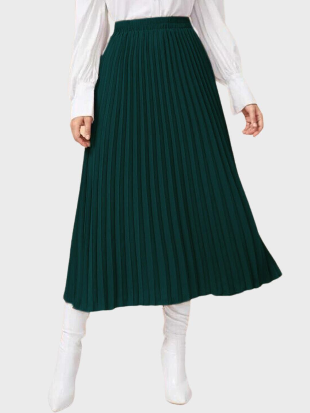 Buy BUY NEW TREND Pleated A-Line Midi Skirt - Skirts for