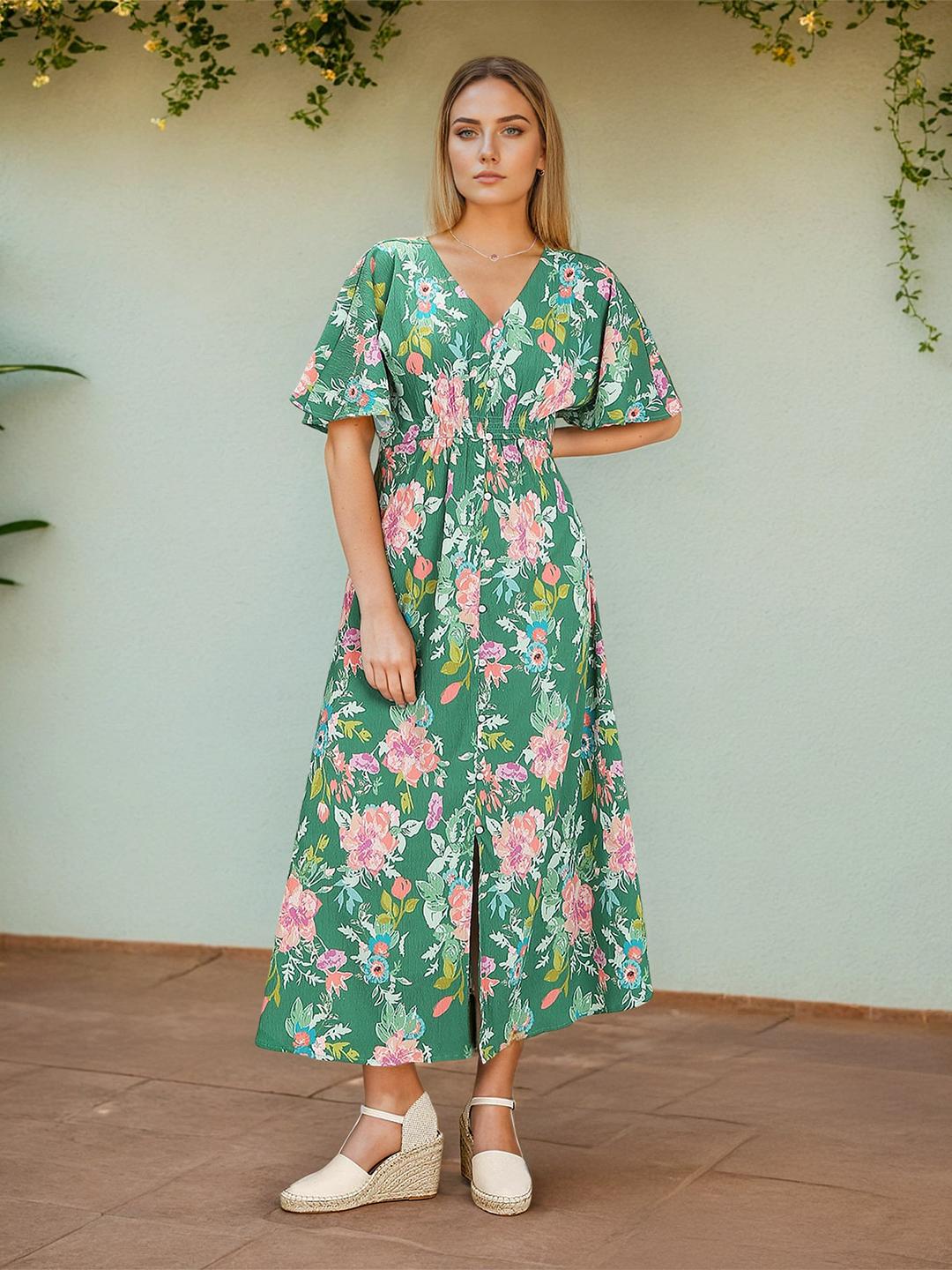FIT AND FLARE Y-PLACKET POLO DRESS
