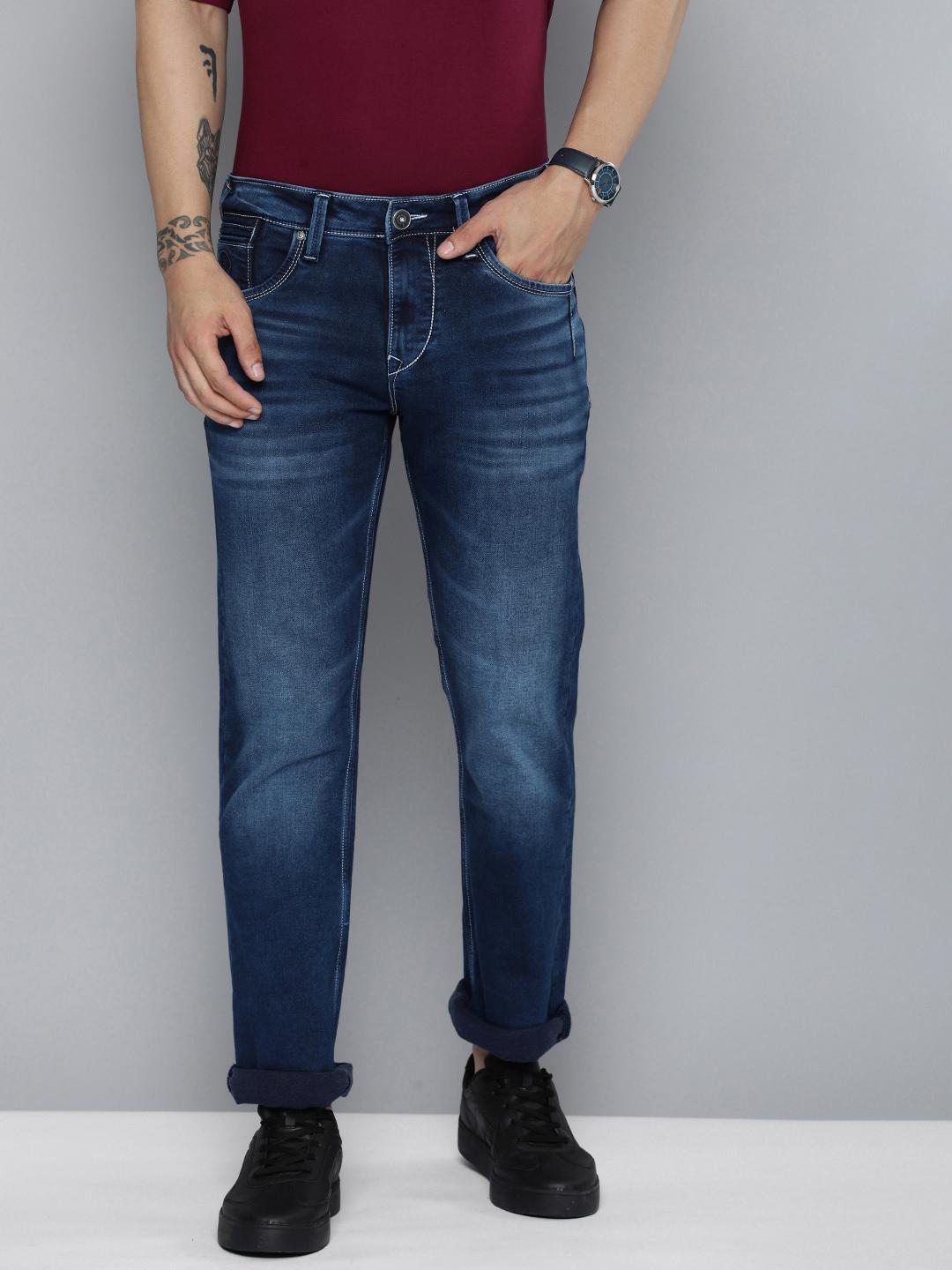 Women Dark Wash Mid Rise Bootcut Jeans Karman musica Back Bootcut 