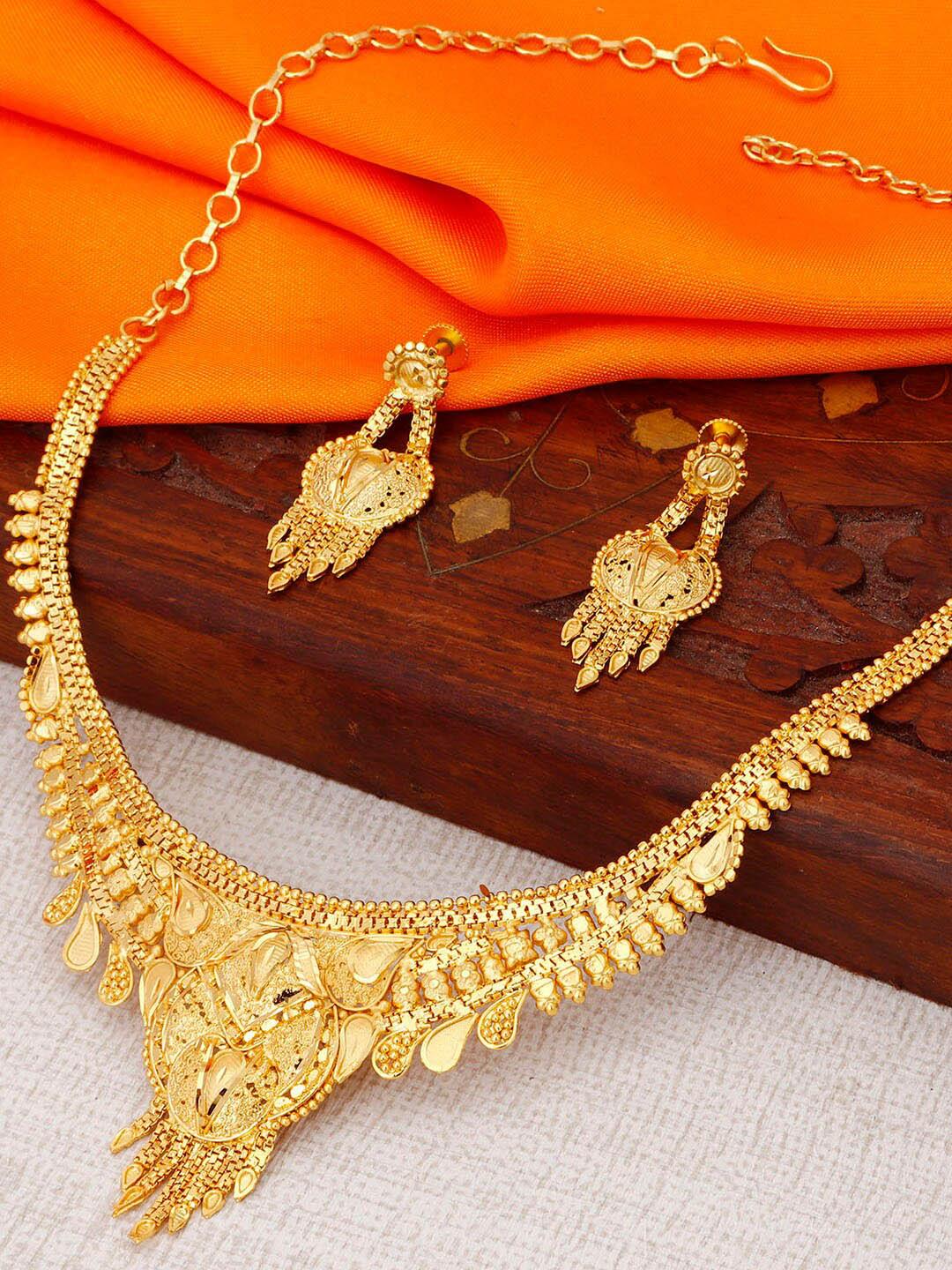 Gold Choker Necklace 24 Gram Necklace Buy Sukkhi 24 Carat Gold