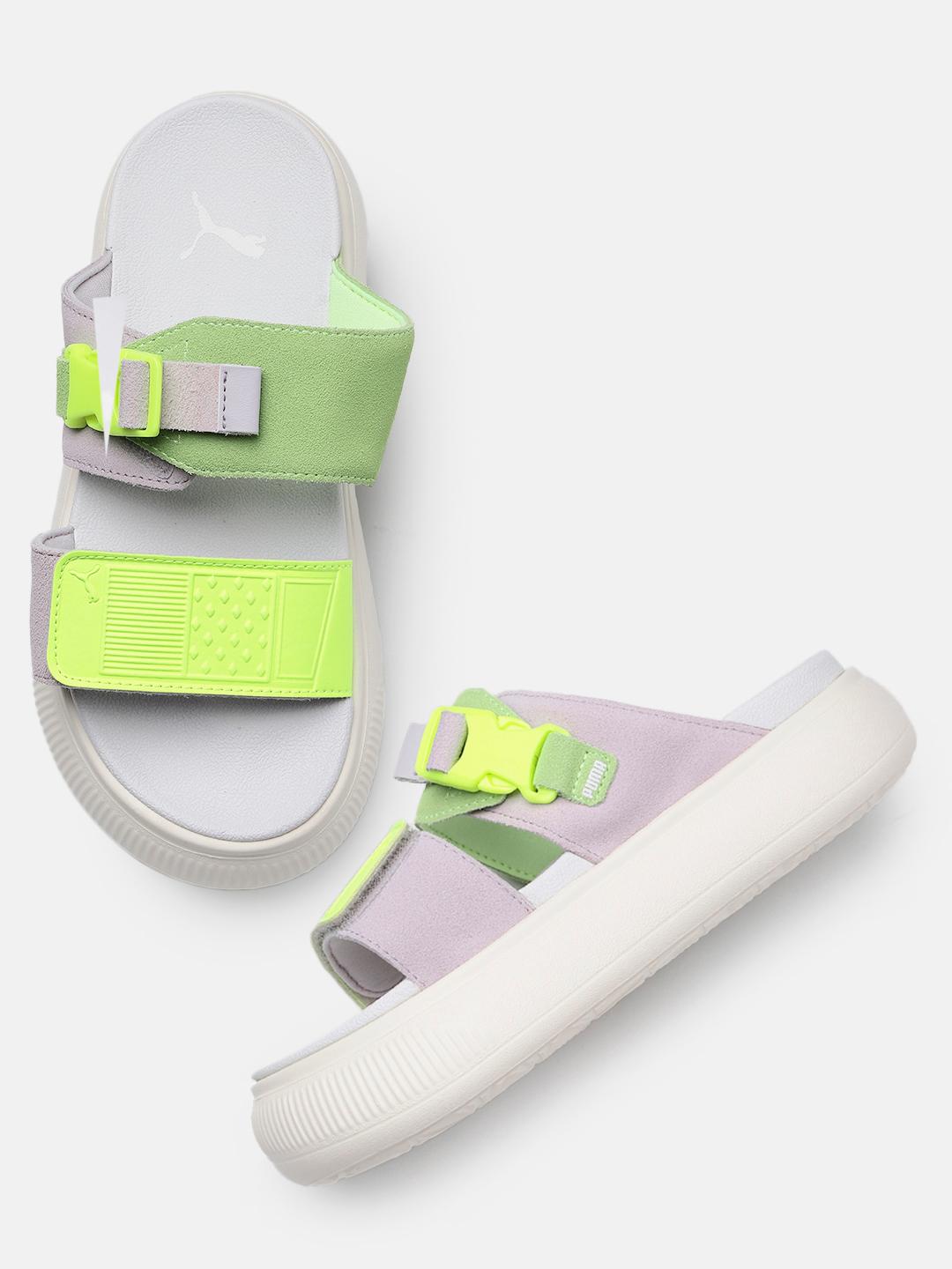 Buy Puma Women Suede Mayu Leather Sliders Flip Flops for Women
