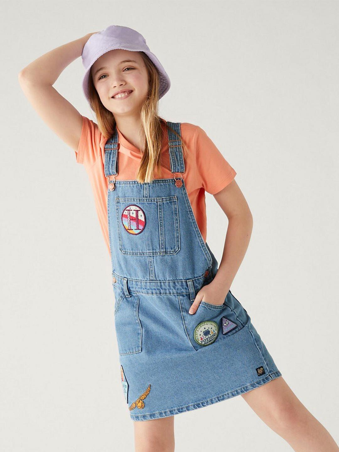 Buy Marks & Spencer Girls Pinafore Dress - Dresses for Girls 22967320 |  Myntra