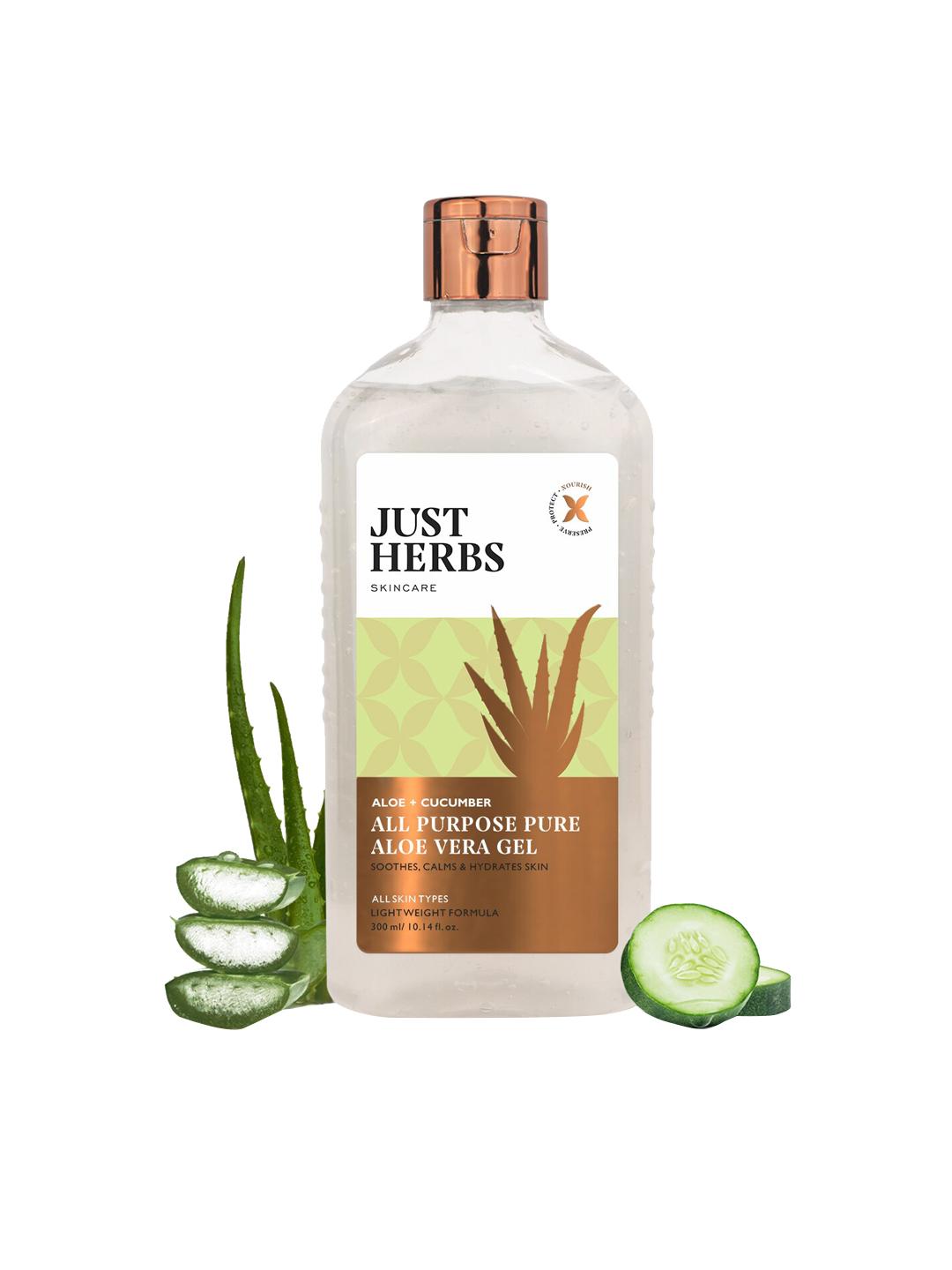 Buy Just Herbs All Purpose Pure Aloe Vera Gel with Cucumber - 300 ml -  Serum and Gel for Unisex 23021186 | Myntra
