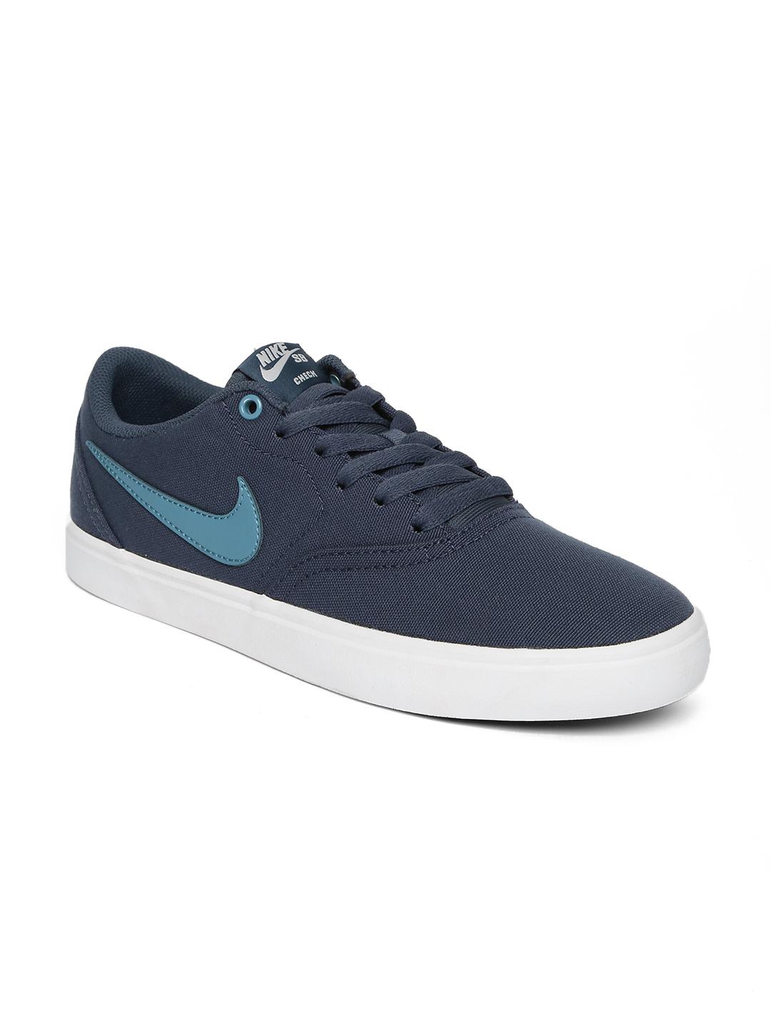 Buy Nike Men Navy Blue CHECK SOLAR Canvas SkateBoarding Shoes