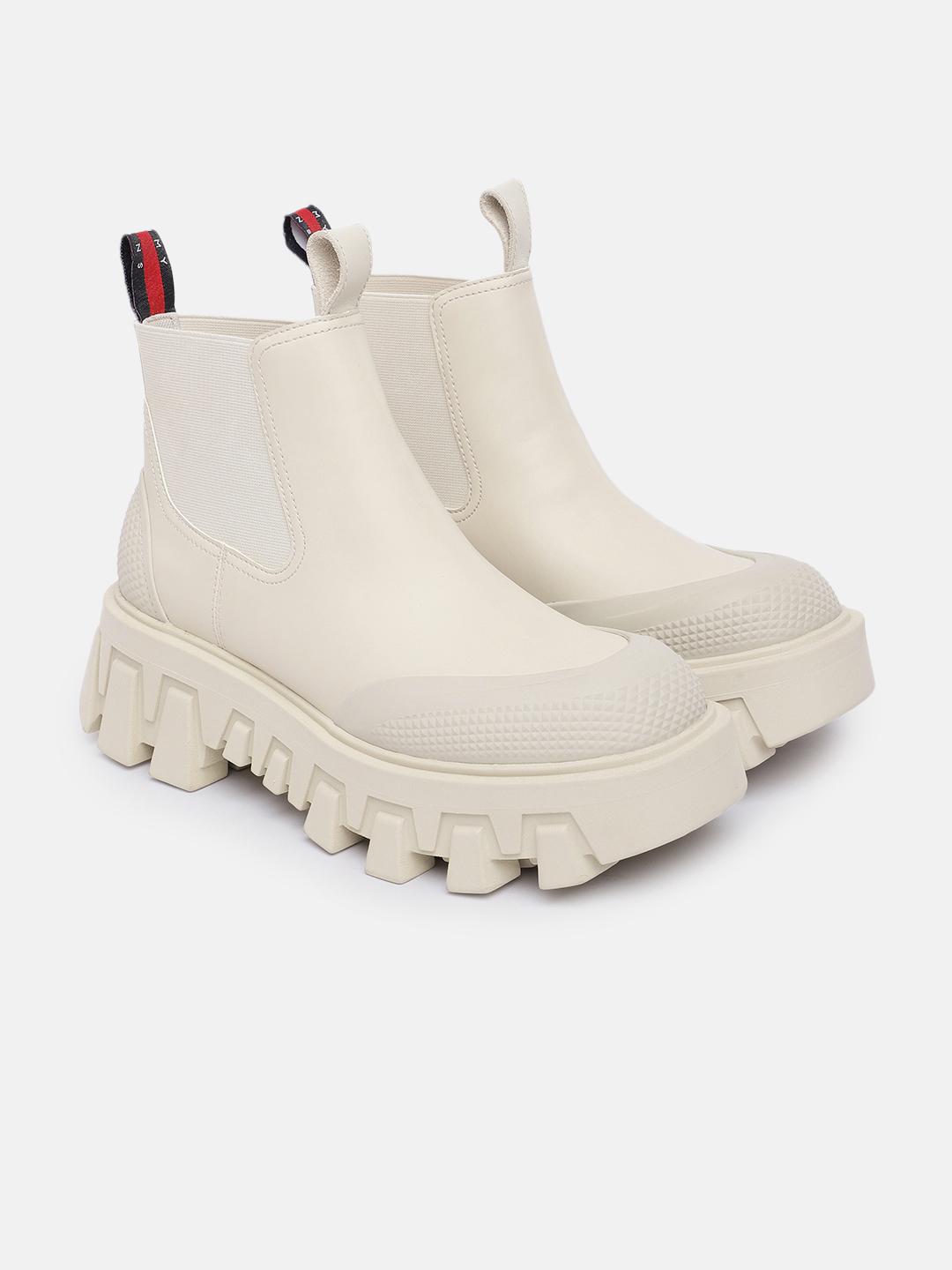 Buy Tommy Hilfiger Women Textured Mid-Top Platform Rainboot Style