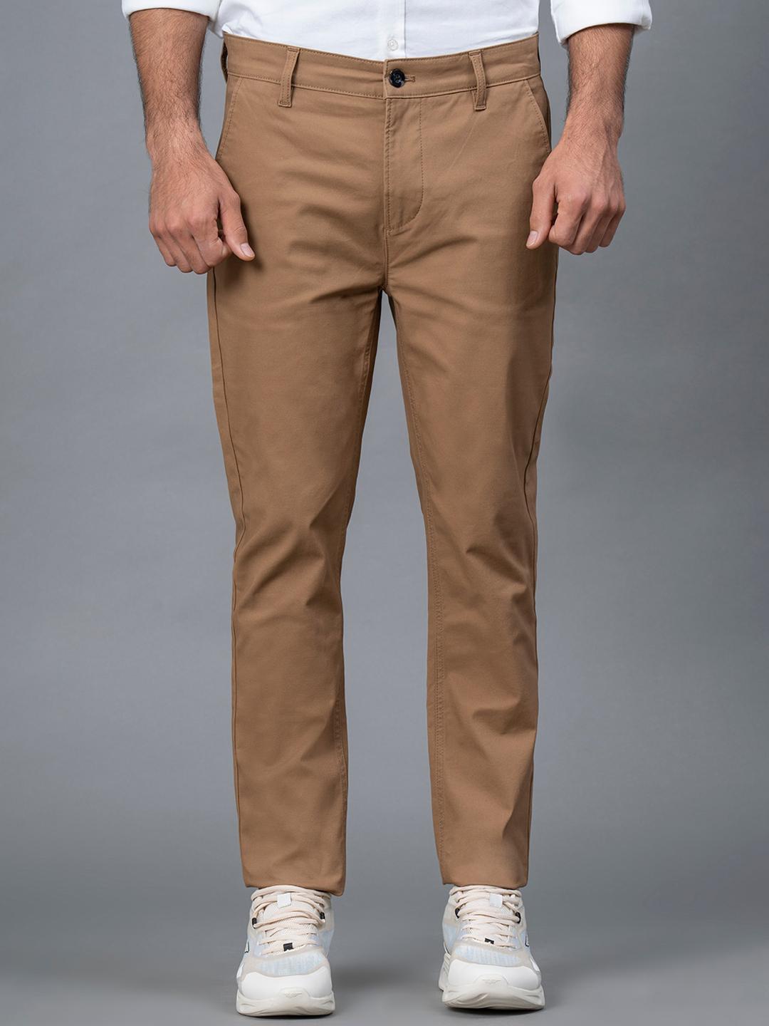 Buy Red Tape Men Skinny Fit Solid Chinos Trousers Trousers for