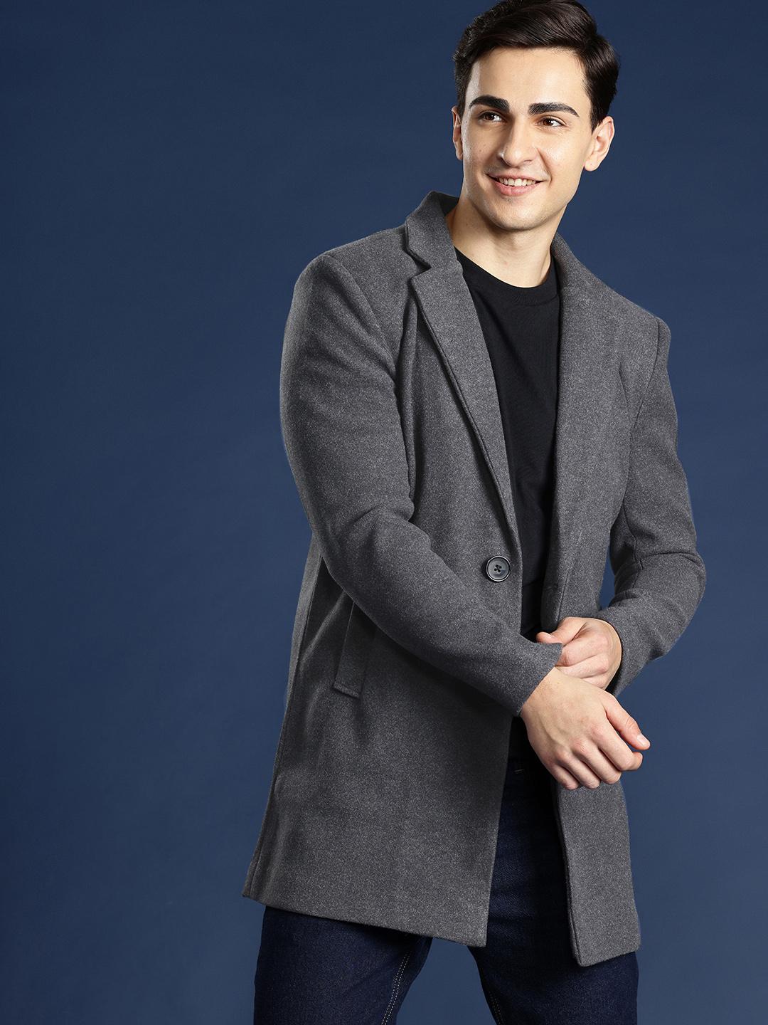 Buy Mast Harbour Solid Hip Length Coat Coats for Men 23496950