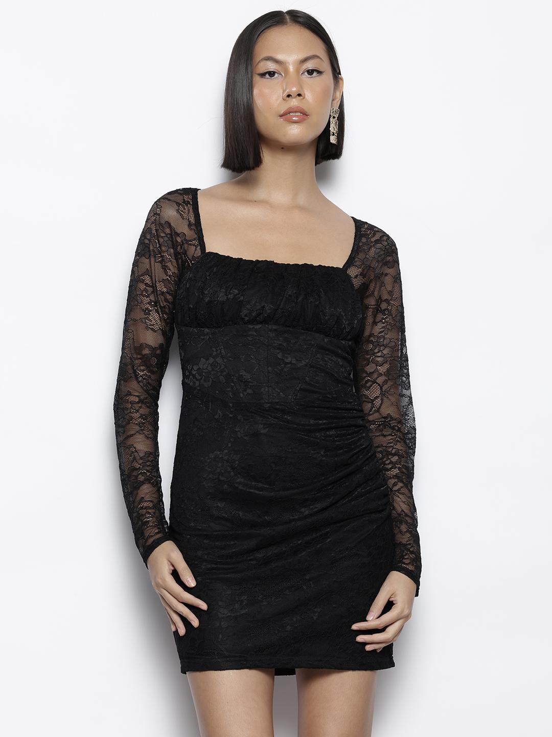 Buy NA-KD Lace Bodycon Mini Dress - Dresses for Women 23543170 | Myntra