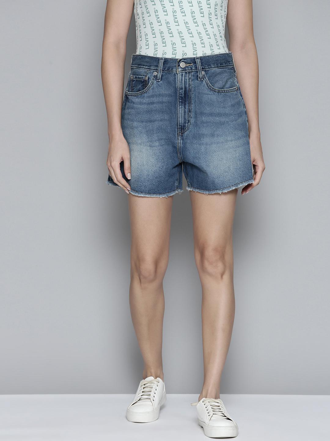 Levi Shorts High Rise Long Denim Shorts Levi's High-rise Denim