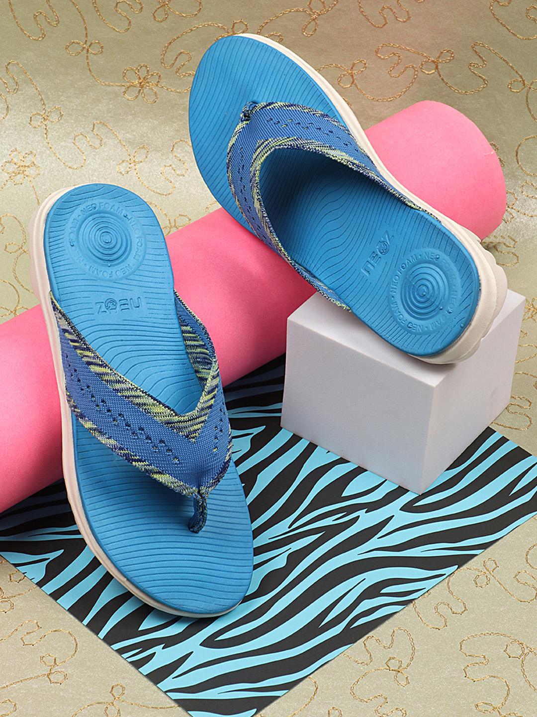 Buy NEOZ Women Self Design Rubber Thong Flip-Flops Flip Flops