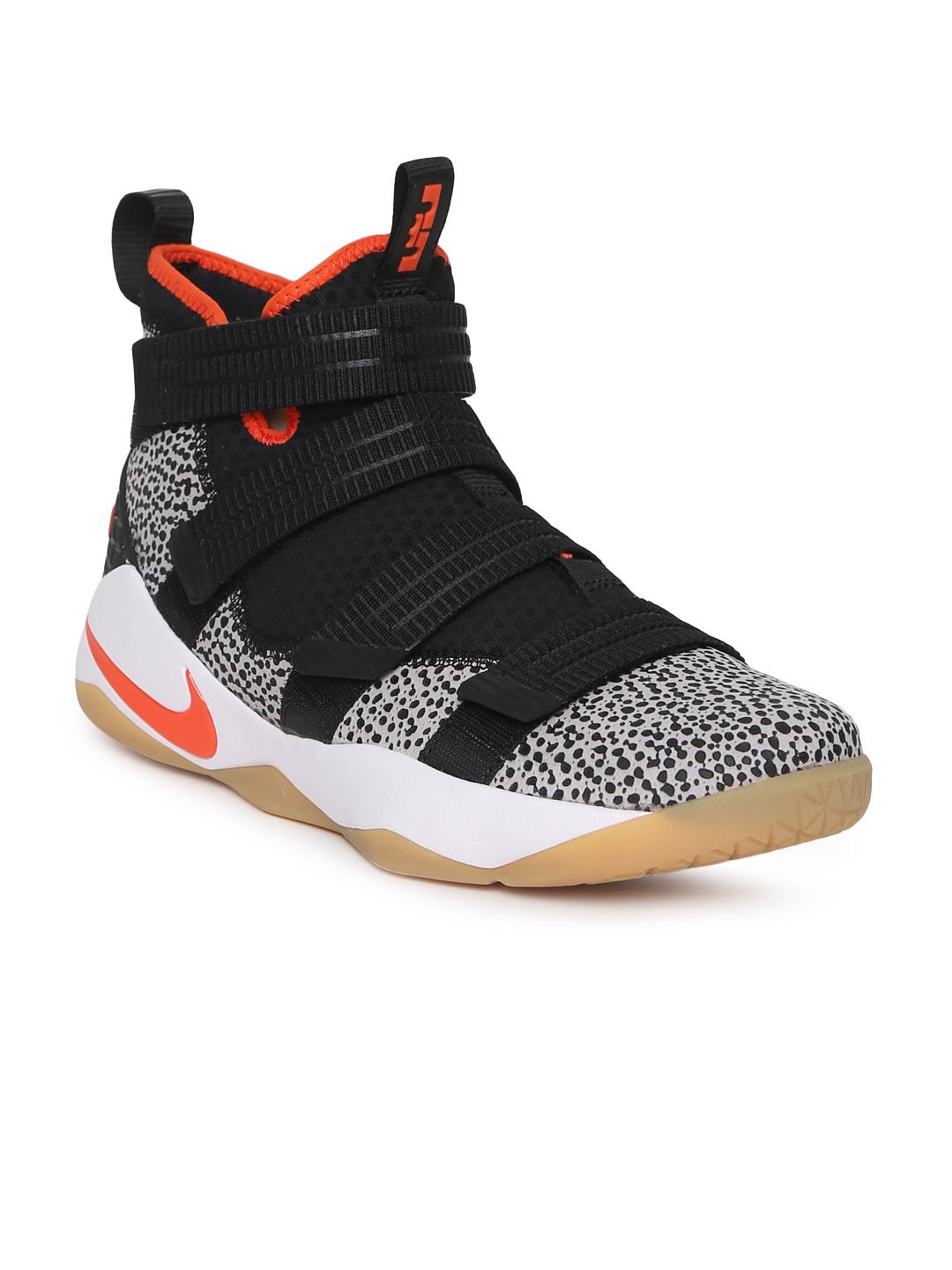 Buy Nike Men Black Leather Mid-Top LEBRON SOLDIER XI SFG