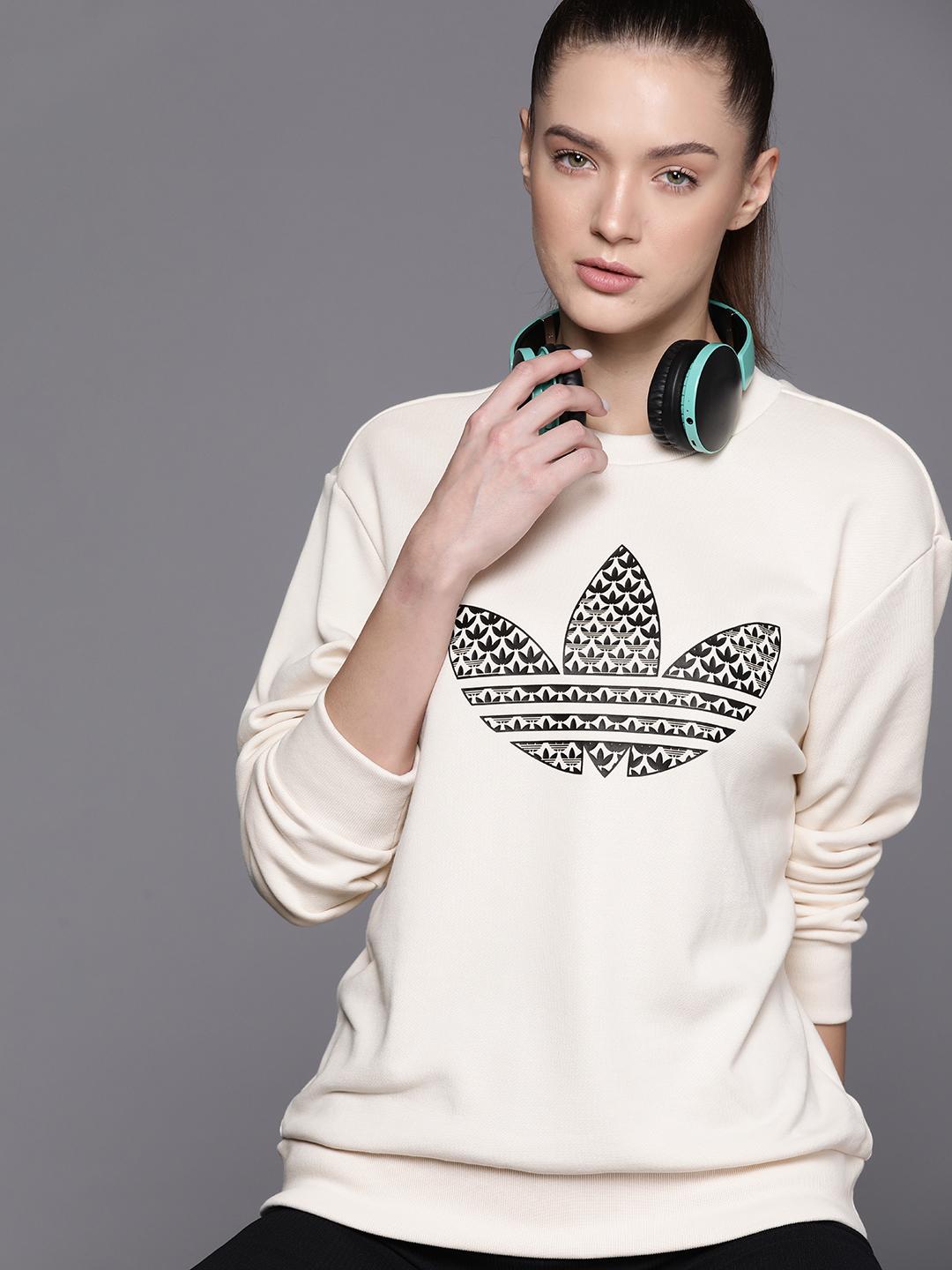 Buy ADIDAS Originals Women Monogram Infill Crewneck Sweatshirts