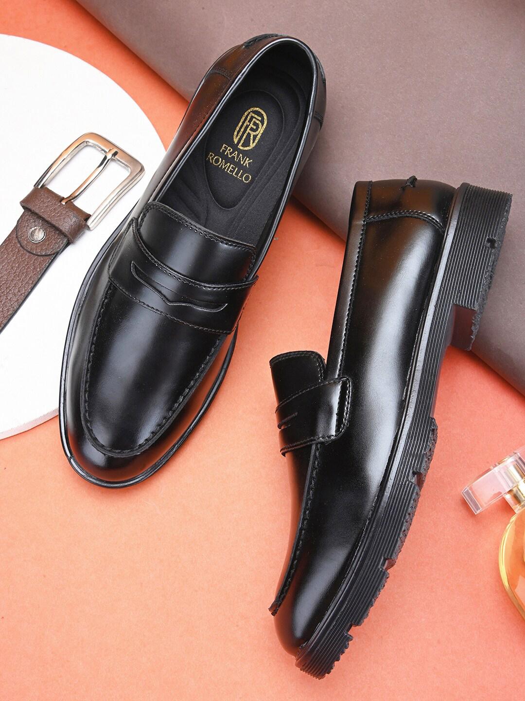 Oxford Shoes Loafer Fancy Shoes Male FRANKROMELLO Men Slip On