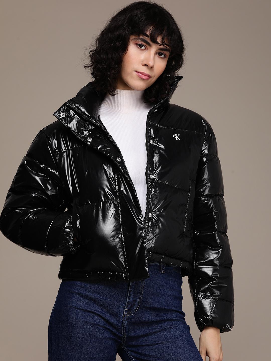Calvin Klein Ladies Shiny Black Puffer Jacket Buy Calvin Klein