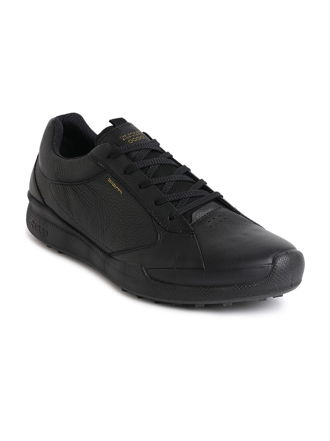 ECCO Men Biom Hybrid Black Leather Regular Golf Shoes