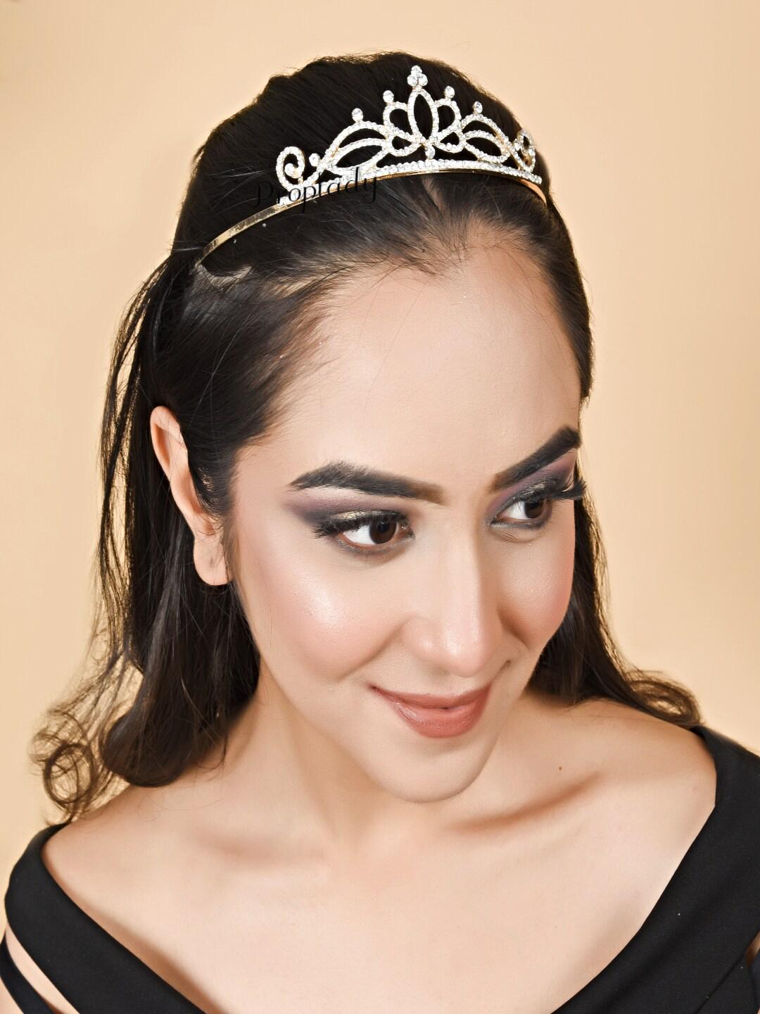 Buy Proplady Women Stone Studded Embellished Crown Tiara - Hair