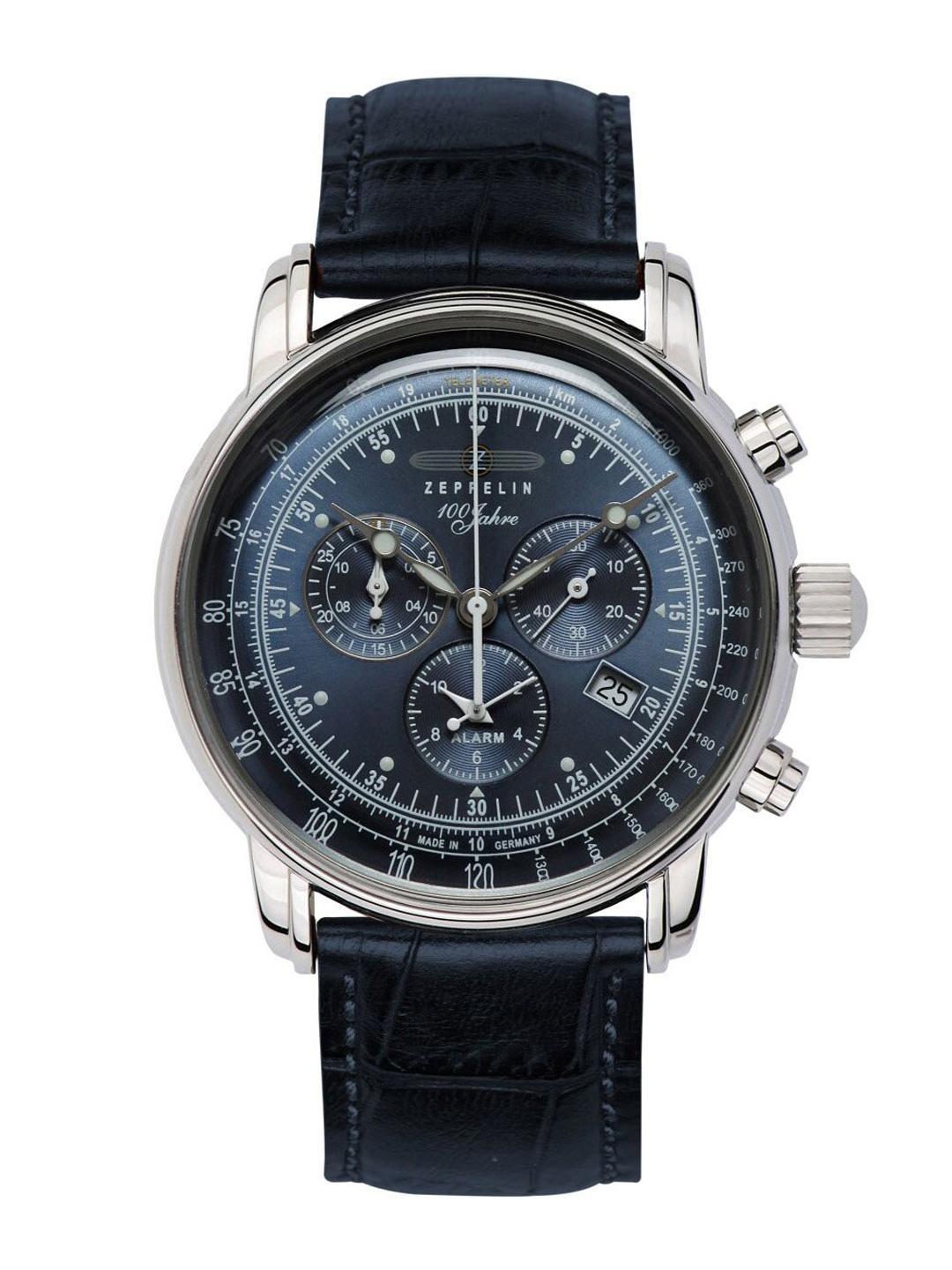ZEPPELIN Men Patterned Dial Leather Watch 76803 - Image 1
