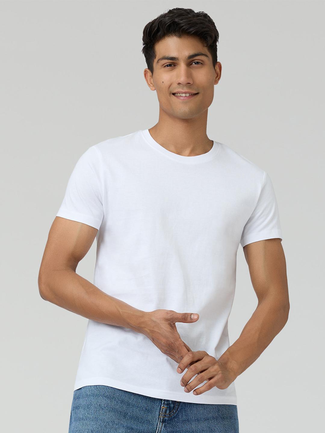 Buy XYXX Men White Pace Intellieaze Cotton Crew Neck T-shirt