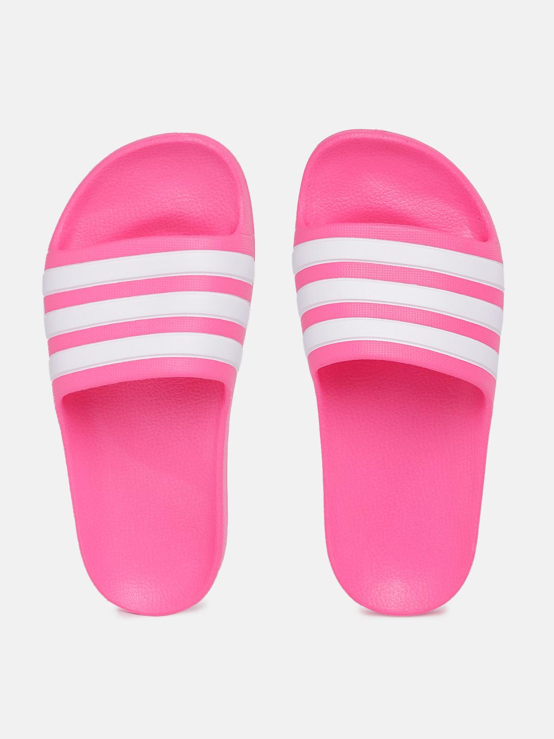 Buy ADIDAS Kids Adilette Aqua Striped Sliders Flip Flops for