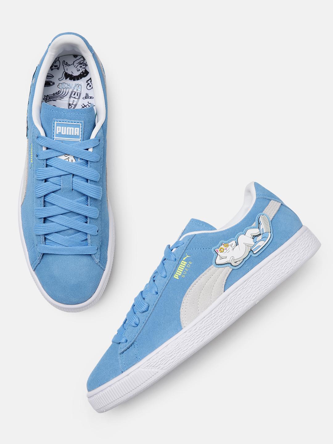 casual shoes puma suede icelandic blue
