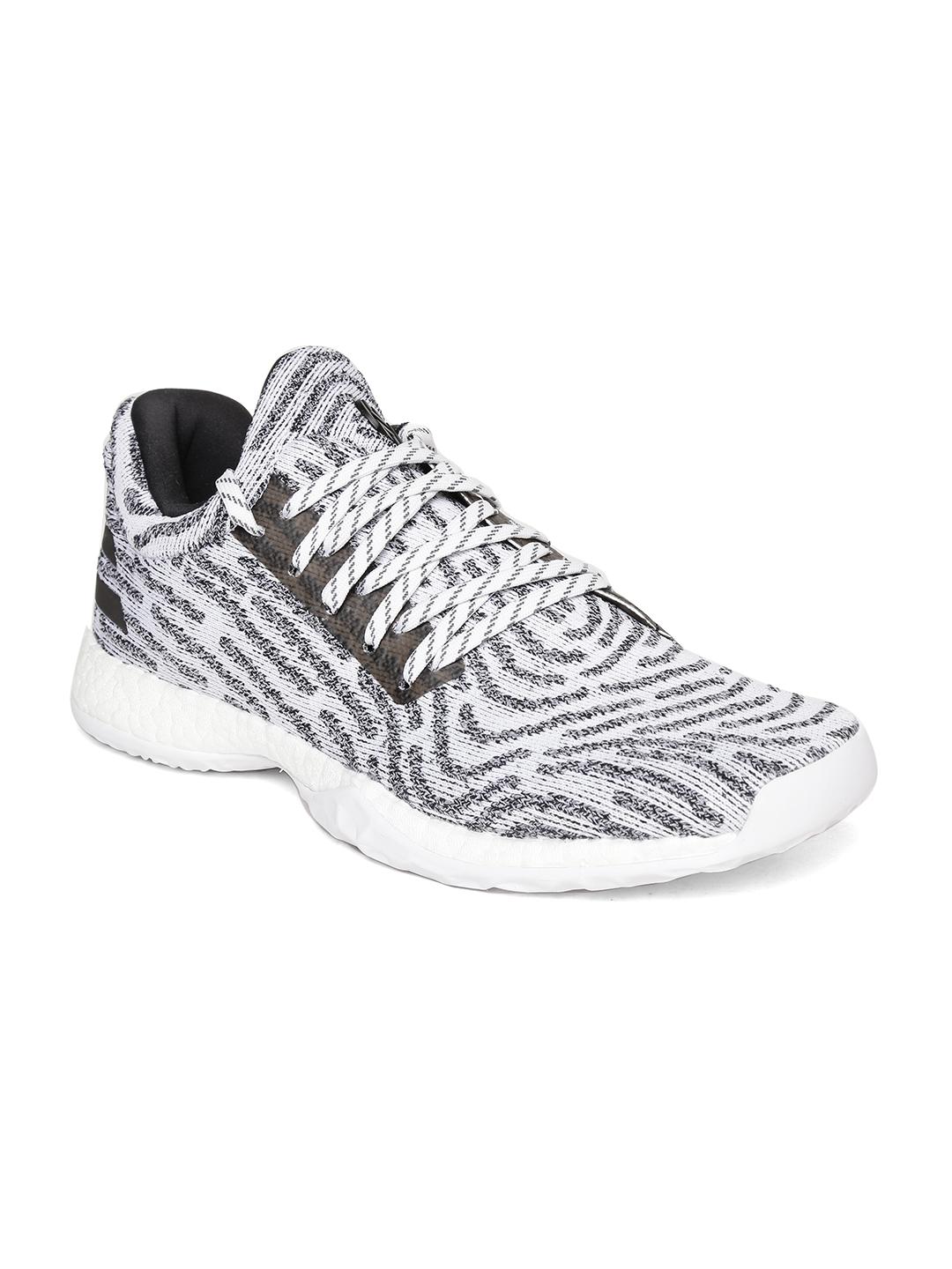 Buy ADIDAS Men White Black Harden LS Prime Knit