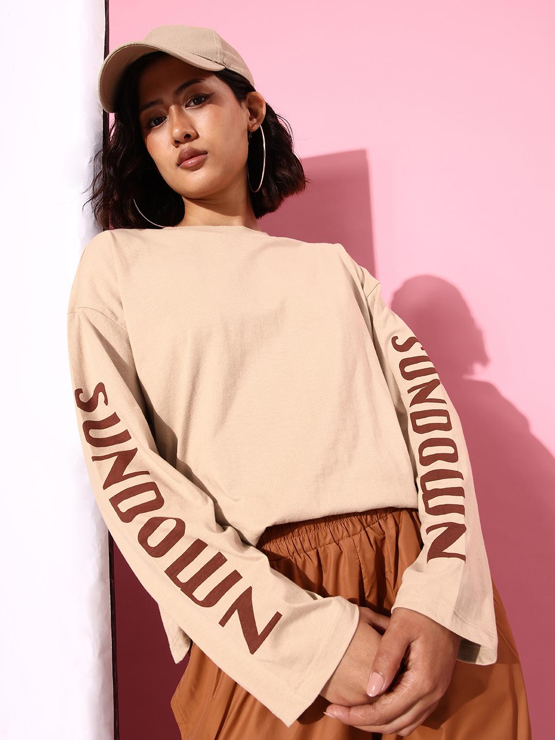 Roadster Typography Printed Drop-Shoulder T-Shirt