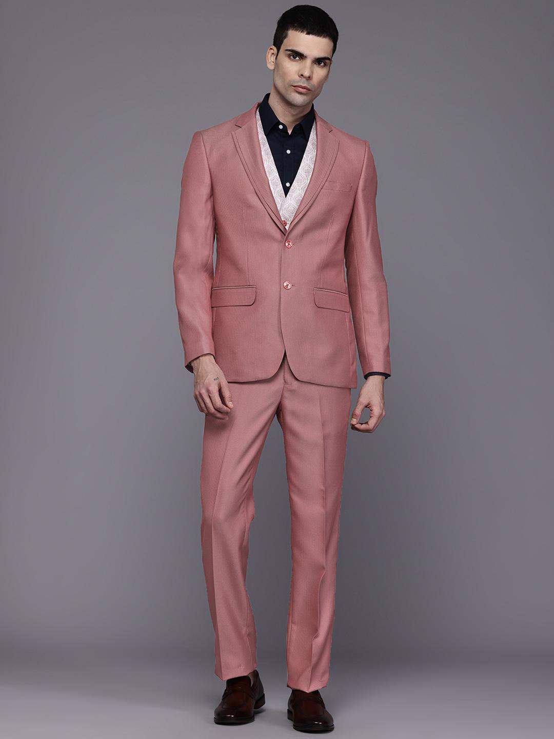 Buy Raymond Party Blazer Trouser With Woven Design Waistcoat