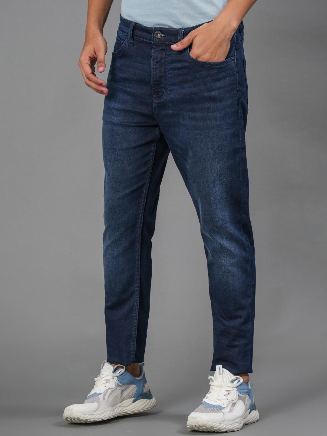 Buy Red Tape Men Relaxed Fit Light Fade Stretchable Cotton Jeans