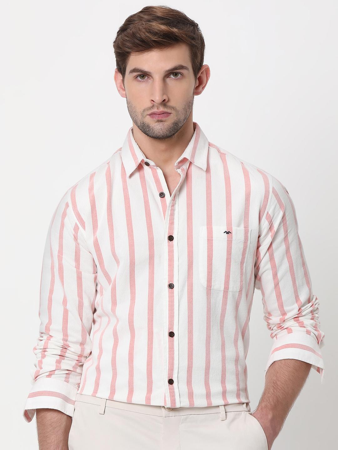 Buy Mufti Striped Opaque Pure Cotton Casual Shirt Shirts for Men