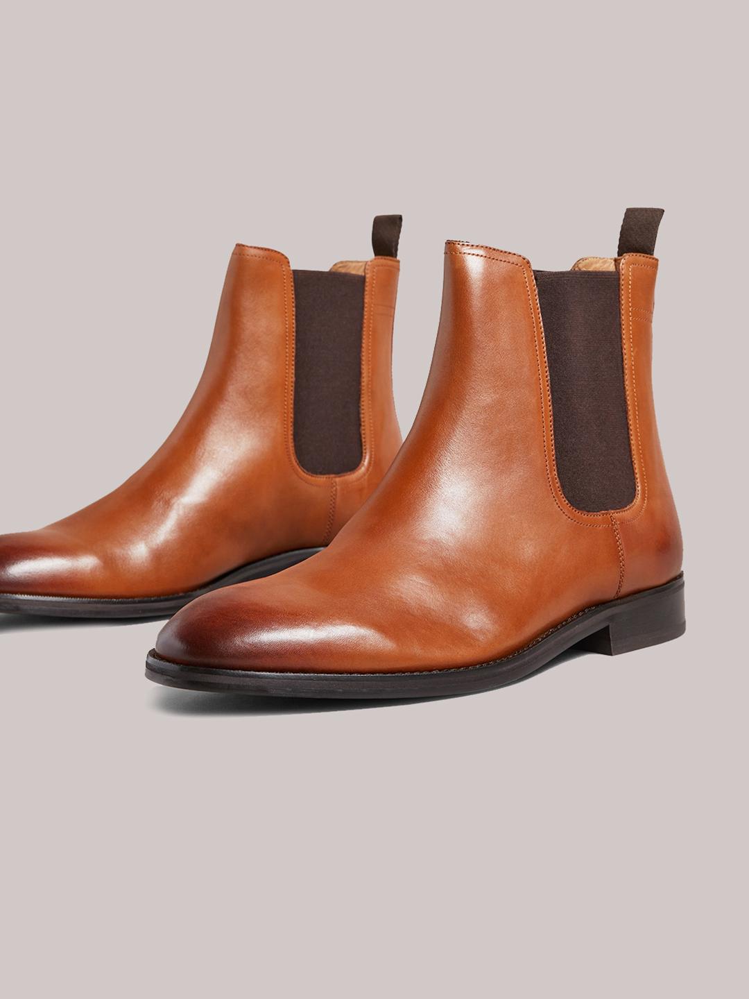 Buy Ted Baker Men Mid Top Leather Chelsea Boots Boots for Men