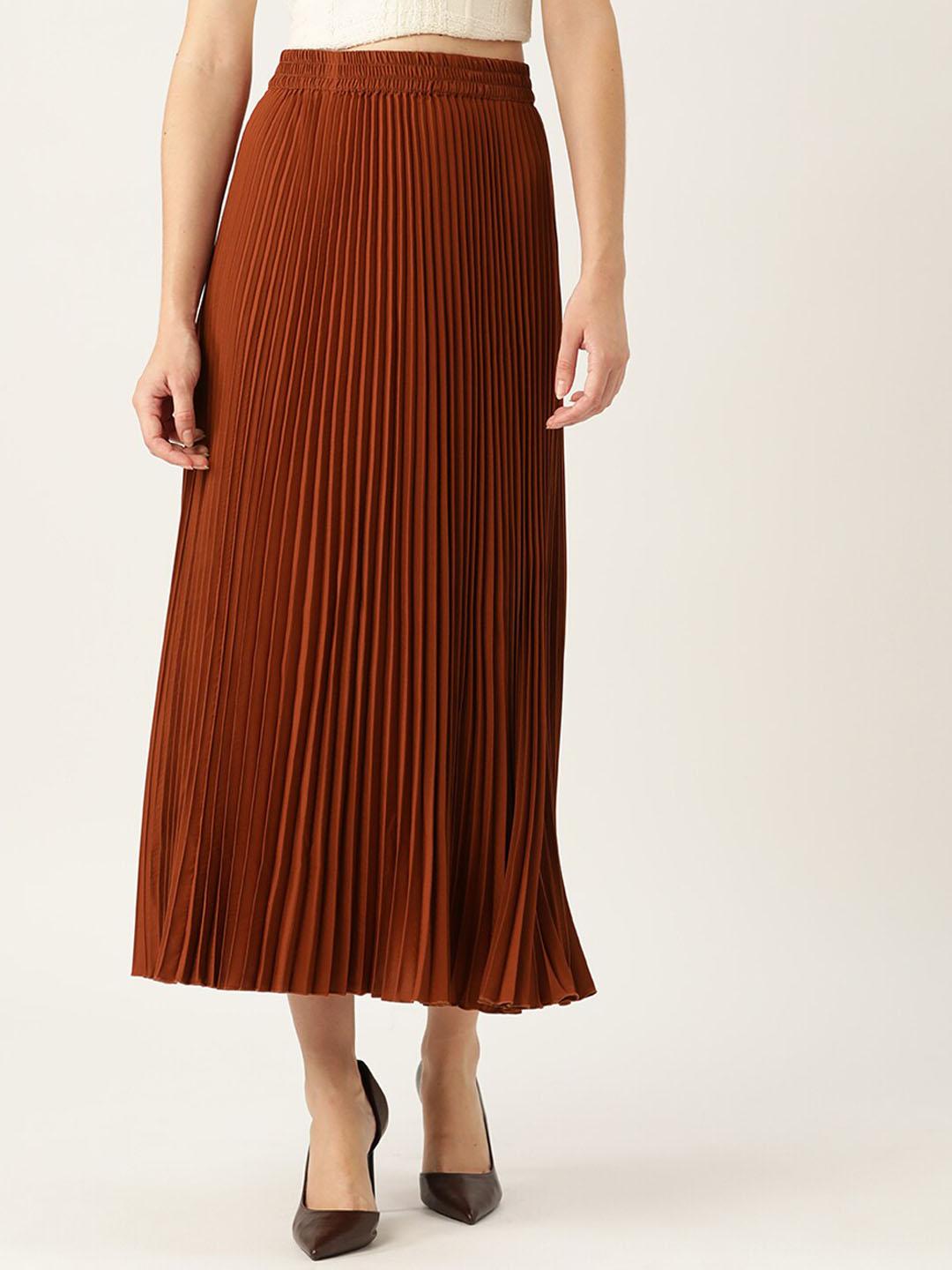 Buy Chemistry Accordion Pleated Flared Maxi Skirt - Skirts for