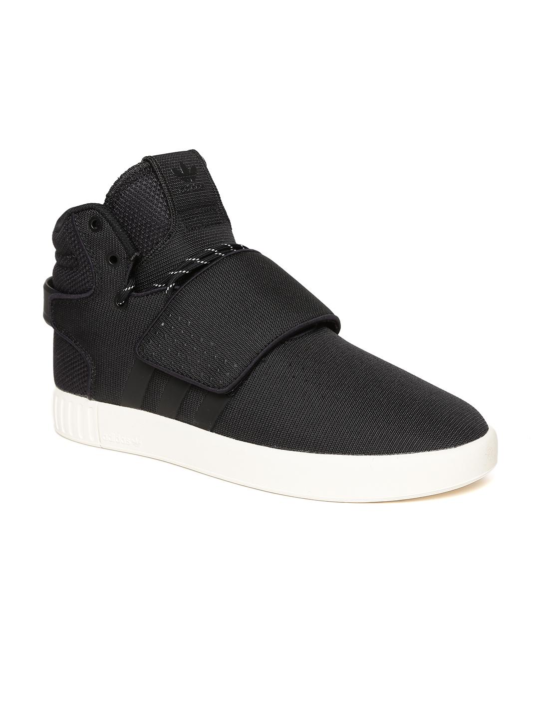 Buy ADIDAS Originals Men Black Tubular Invader Strap Sneakers