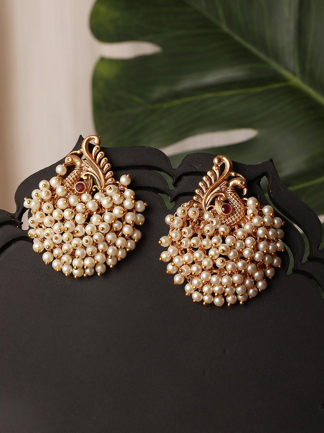 Gold Earrings New Jewellery Designs Images 2019 Buy Saraf RS