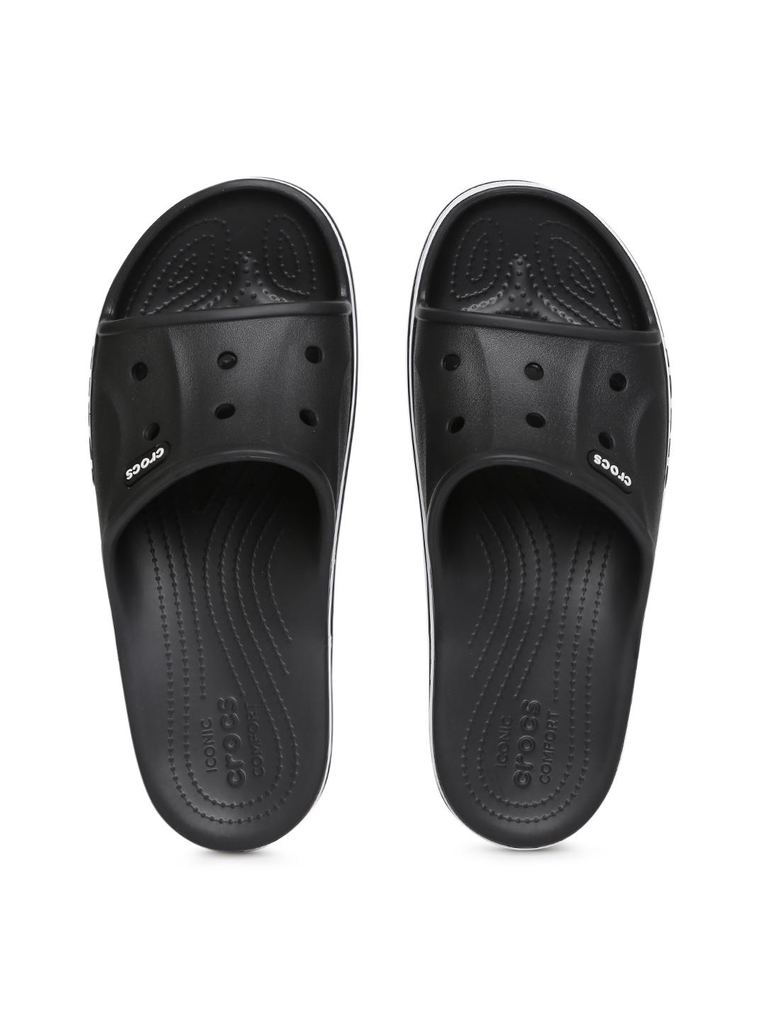 Buy Crocs Unisex Black Bayaband Slide Slip-On Flip-Flops Flip