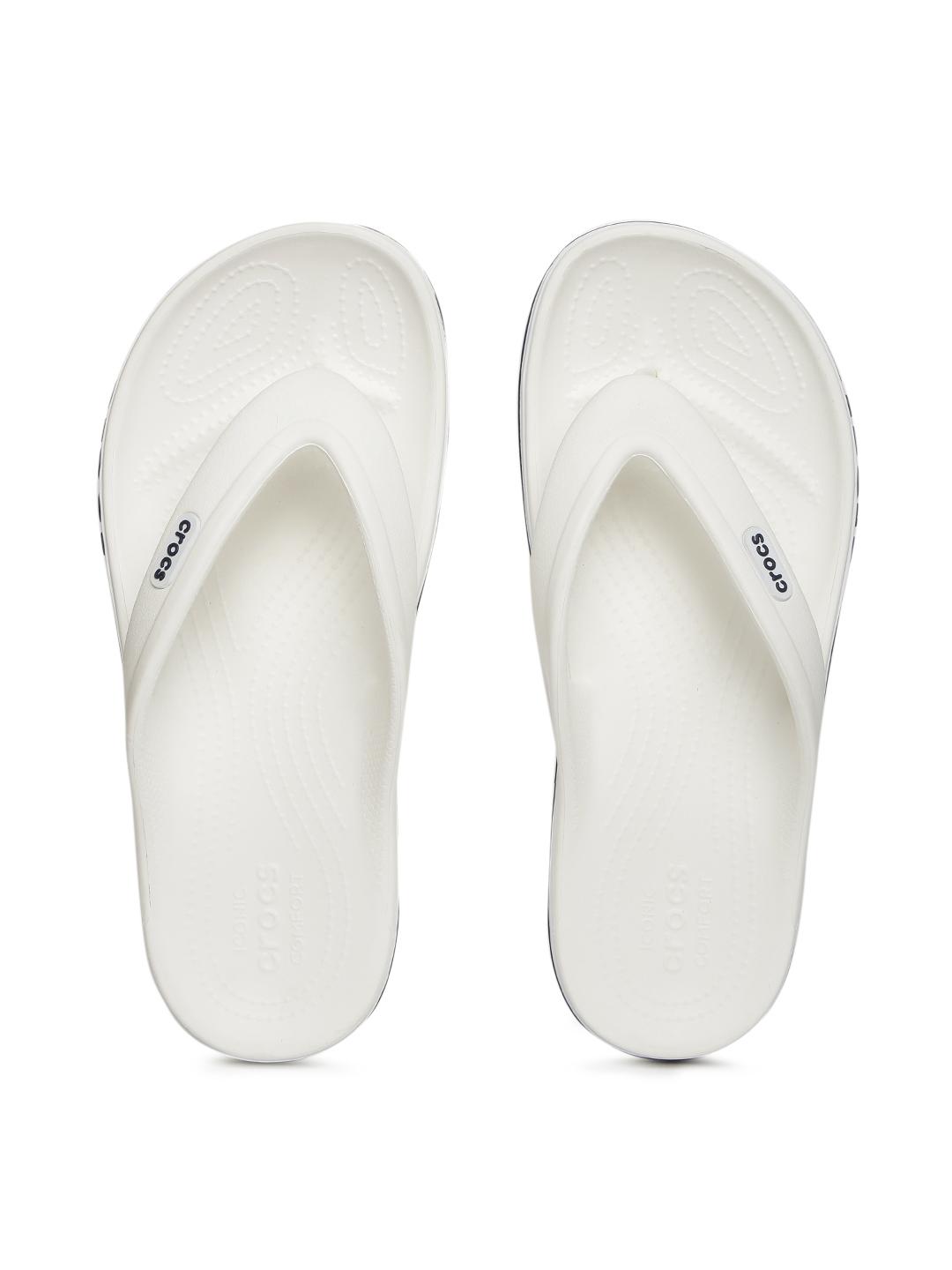 Crocs Unisex White Solid Clogs - Image 1