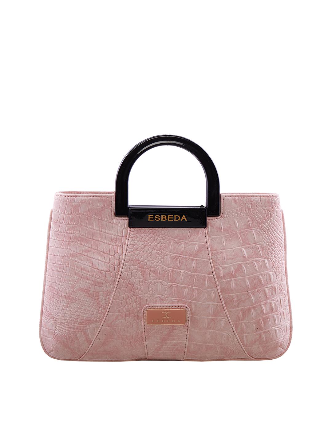 Buy ESBEDA Pink Textured Handheld Bag Handbags for Women 2453921