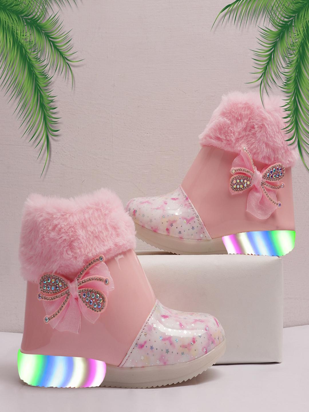 Snow Boots Fuzzy Kid Shoes Children's Cotton Winter Fur Shoes