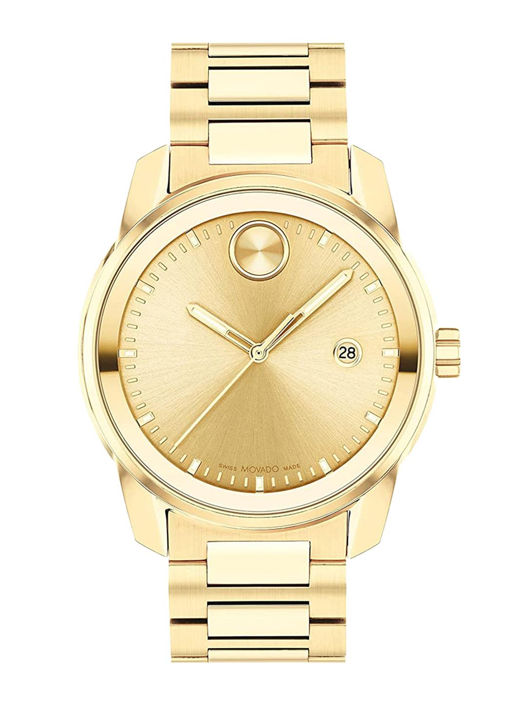Buy Movado Bold Verso Swiss Qtz Men Gold Round Dial Watch