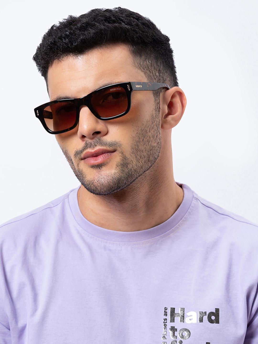 Buy Shisen Fox GAZO DARK HAVANA Unisex Sunglass 52 - Sunglasses