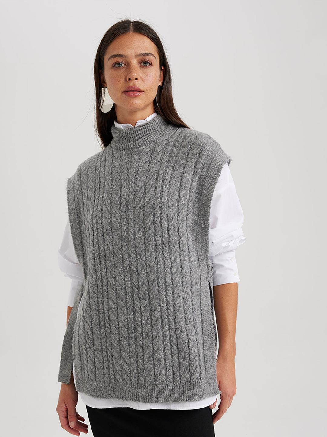 Buy DeFacto Cable Knit Sweater Vest Sweaters for Women 24692162