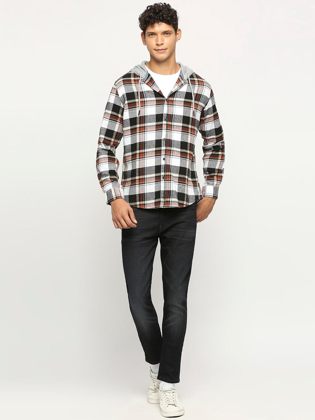 BEAT LONDON by PEPE JEANS BEAT LONDON Slim Fit Hooded Tartan Checked